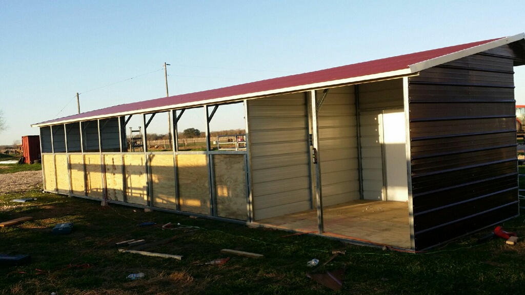 Loafing Shed Installed in Bastrop, Texas American Steel Carports, Inc.