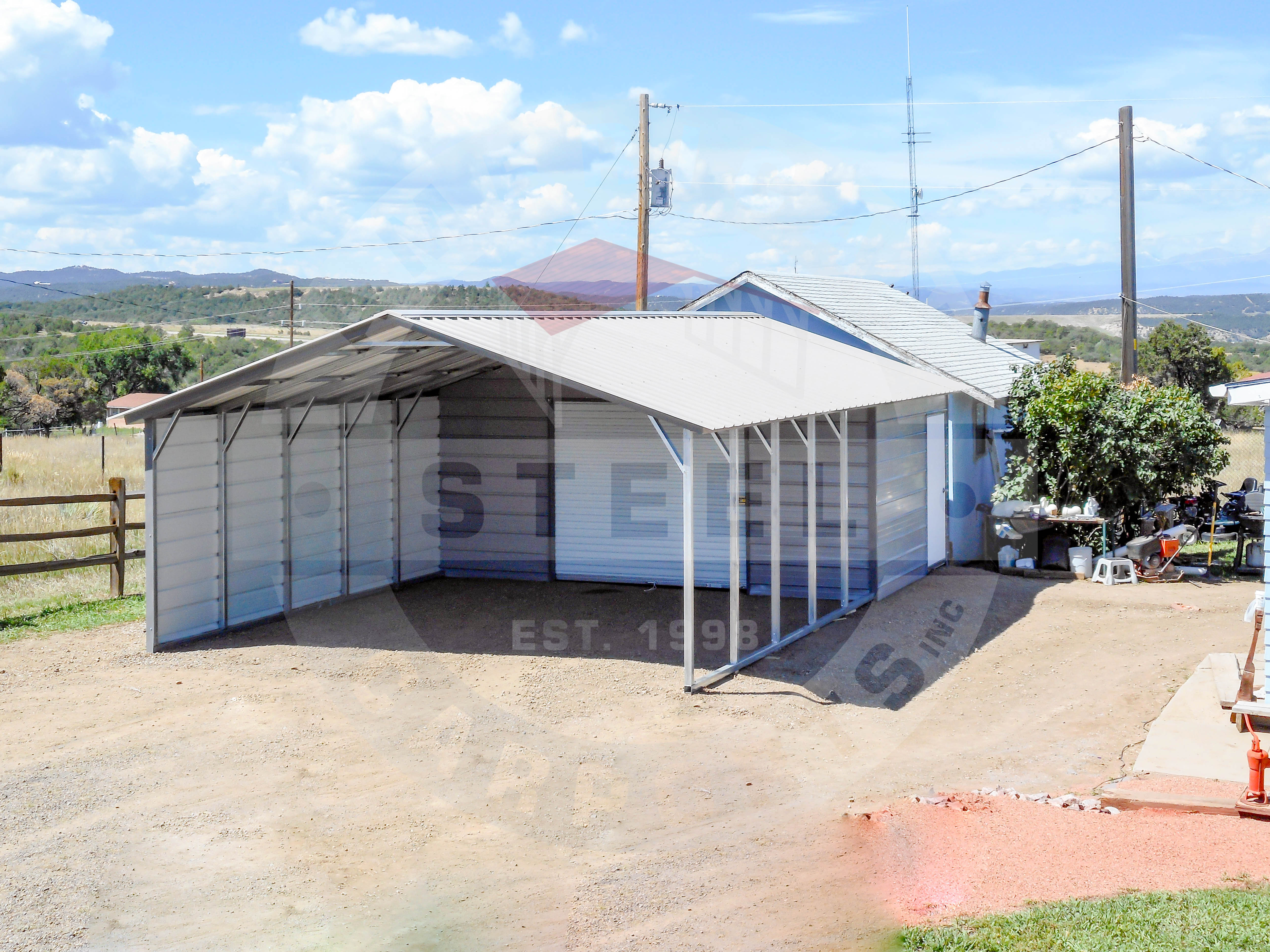 Utility Carport Installed in Colorado American Steel Carports, Inc.