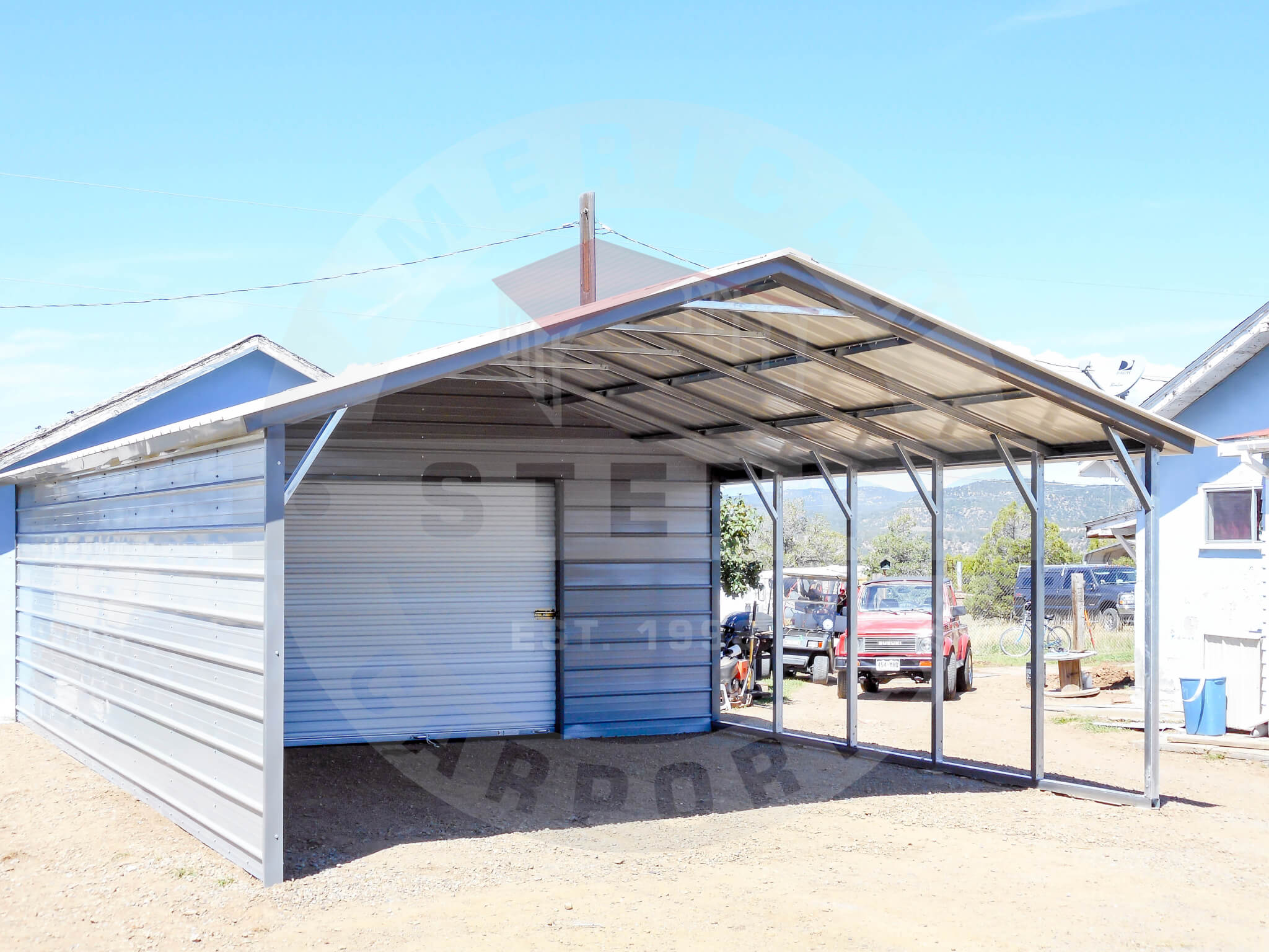 Utility Carport Installed in Colorado American Steel Carports, Inc.