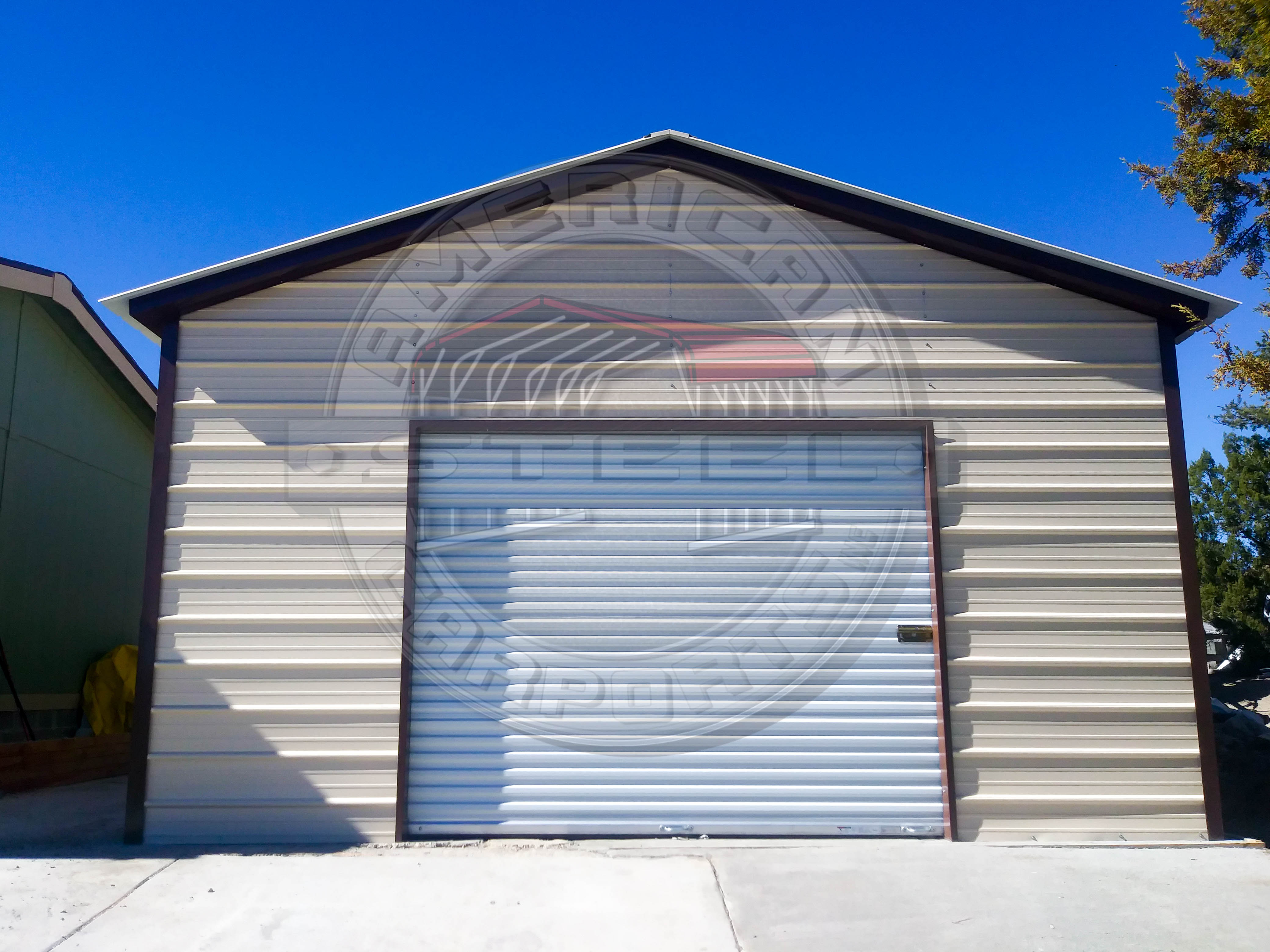 Metal Garage in New Mexico American Steel Carports, Inc.