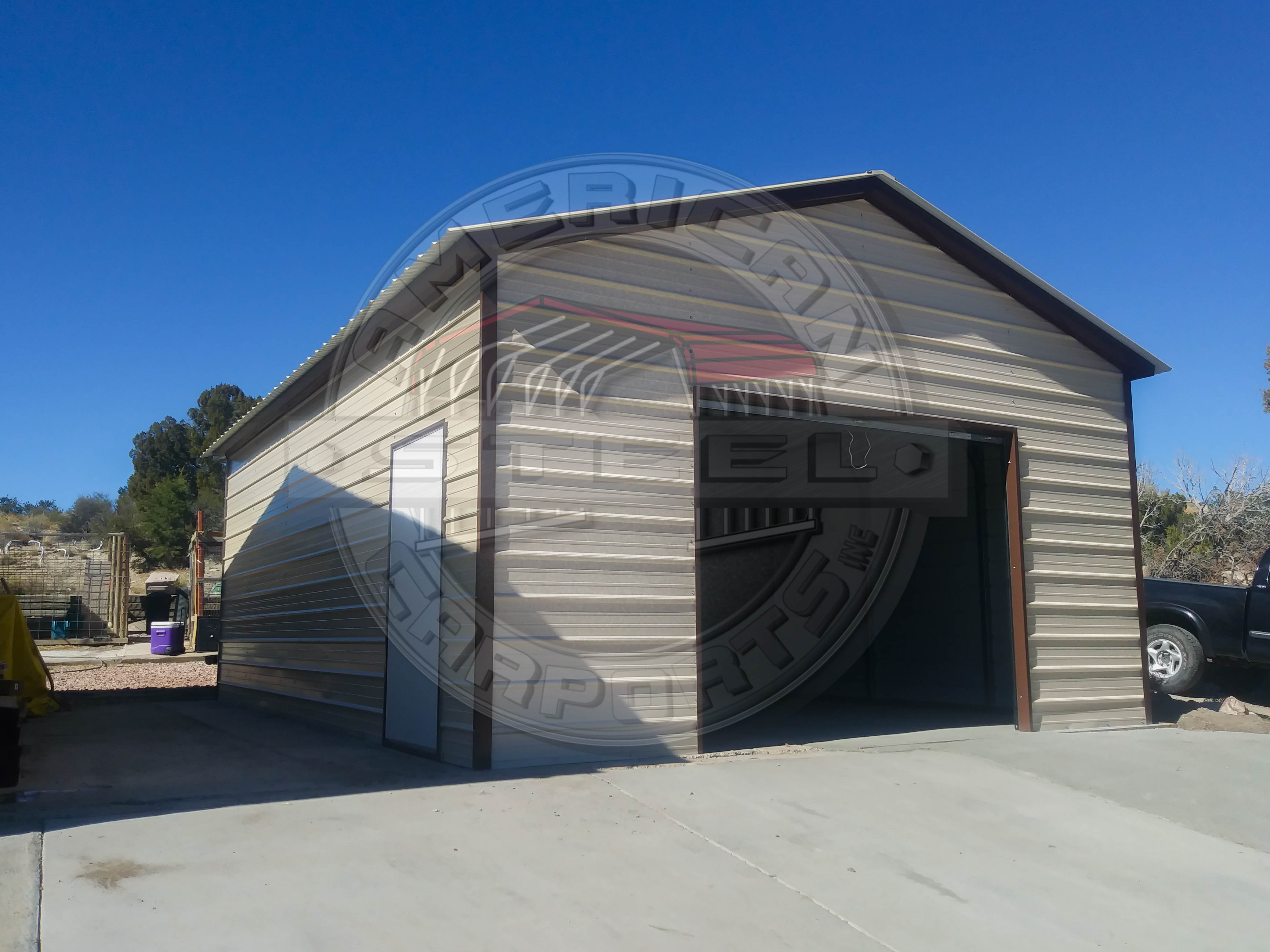 Metal Garage in New Mexico American Steel Carports, Inc.